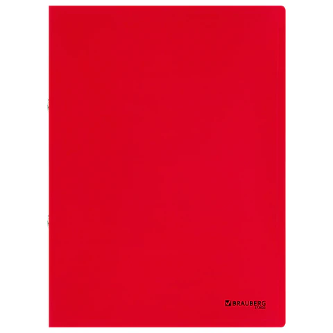Папка на 2 кольцах А4 BRAUBERG UNIVERSAL, 25 мм, красная, до 170 листов, 0,5 мм, 273032 - МСК «Форвард»
