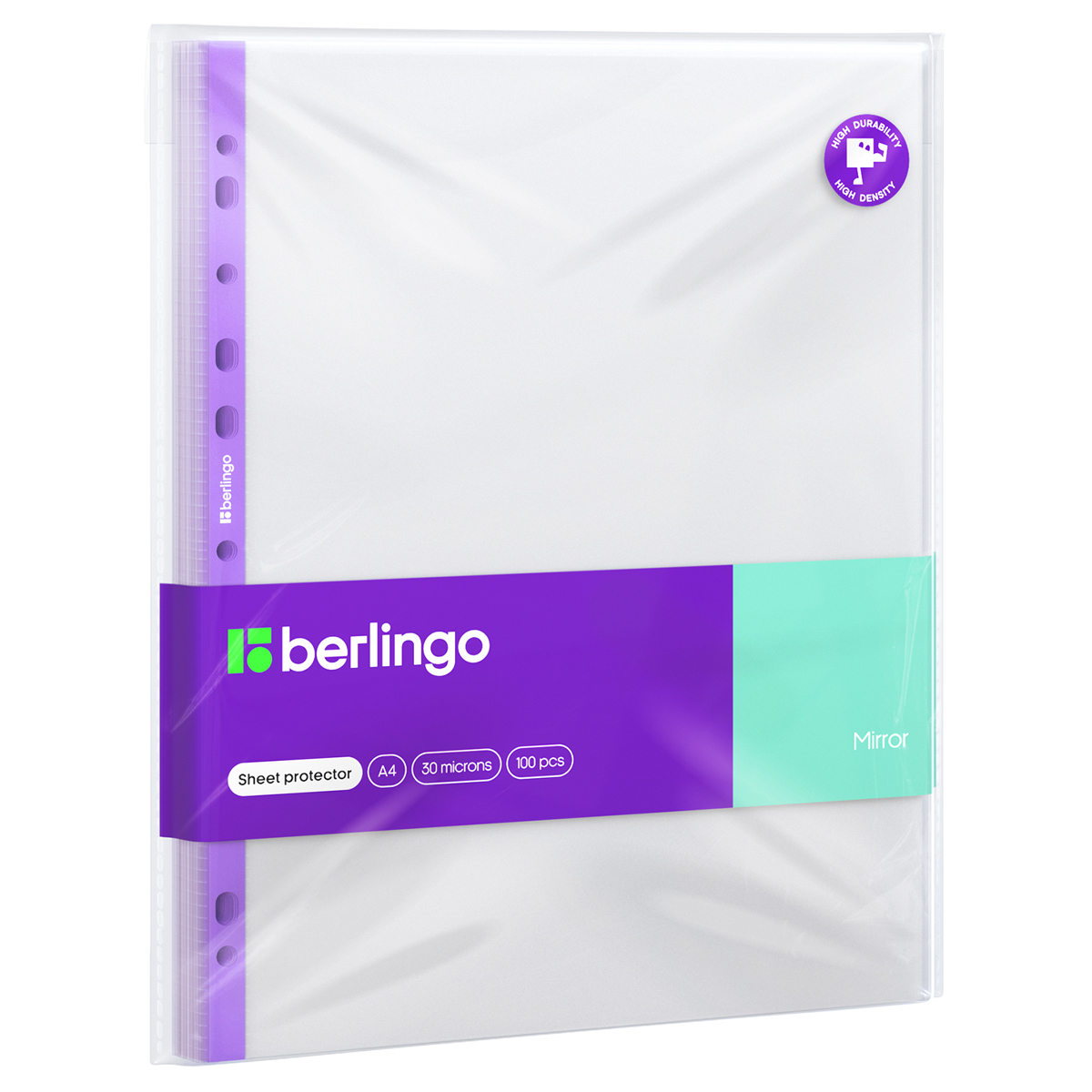 Папки - файлы с перфорацией Berlingo "Mirror", А4, 30мкм, глянцевая SPm_A4030 369454