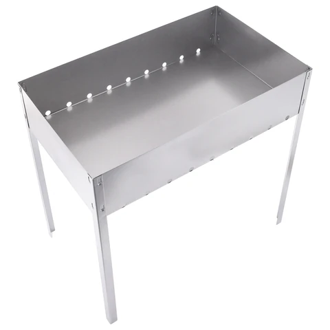 Мангал сборный стальной, размер 500х300х500 мм, в термопленке, 701726