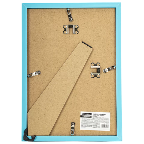 Рамка 21х30 см небьющаяся, багет 17,5 мм, пластик, BRAUBERG "Colorful", голубая, 391238 - МСК «Форвард»