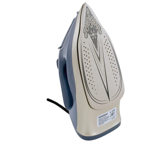 Утюг паровой SONNEN SI-6008, 2200 Вт, керамическое покрытие, антикапля, серебристый/золотой, 456998 - МСК «Форвард»