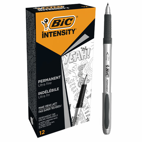 Маркер перманентный BIC "Intensity Ultra Fine", ЧЕРНЫЙ, тонкий наконечник 0,8 мм, 8290801 151562 - МСК «Форвард»
