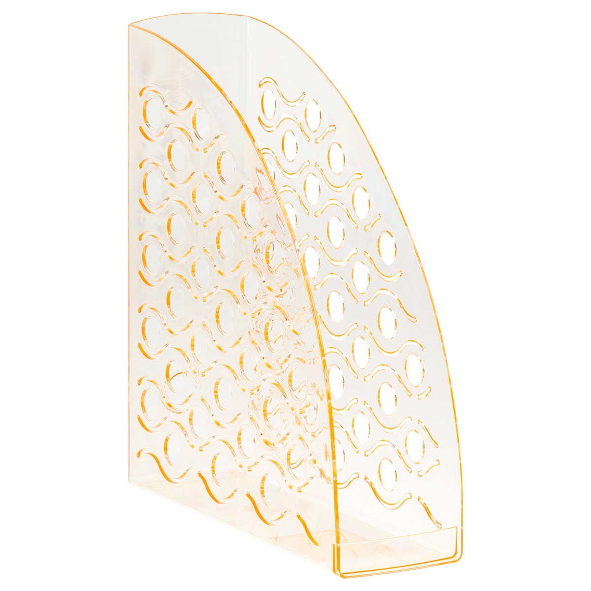 Лоток для бумаг вертикальный СТАММ "Вега", тонированный неоновый оранжевый, ширина 90мм ЛТВ-31745 351508