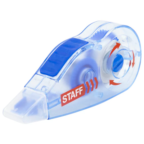 Корректирующая лента STAFF PROFIT, 5 мм х 6 м, механизм перемотки, корпус голубой, блистер, европодвес, 271254 - МСК «Форвард»