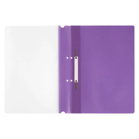 Скоросшиватель пластиковый с перфорацией STAFF, А4, 100/120 мкм, фиолетовый, 271720 - МСК «Форвард»