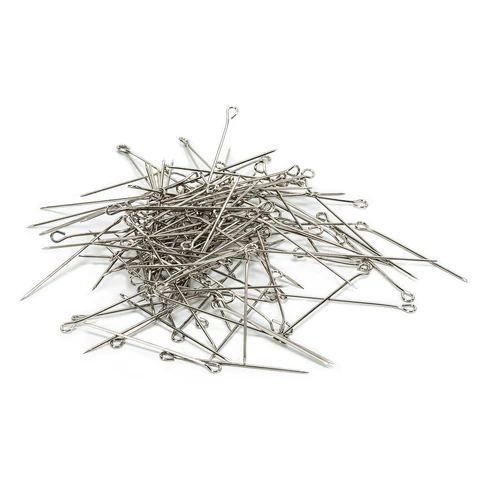 Булавки универсальные с головками-петельками BRAUBERG, 30 мм, 500 штук, в пластиковой коробке, 271319 - МСК «Форвард»