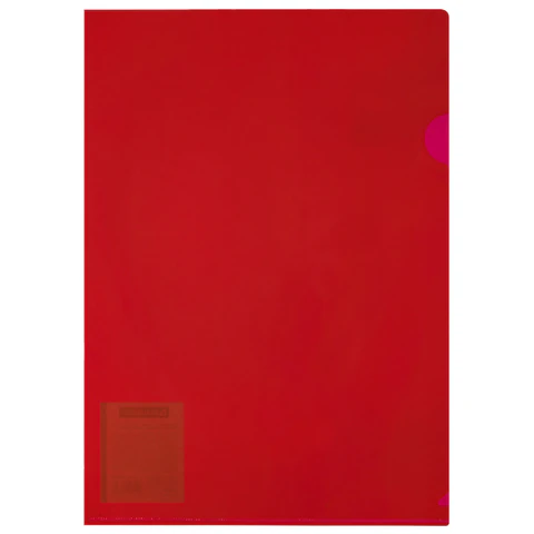 Папка-уголок жесткая, непрозрачная (тонированная), А4, BRAUBERG "UNIVERSAL", красная, 0,18 мм, 273058 - МСК «Форвард»
