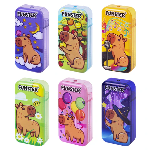 Корректирующая лента FUNSTER (ФАНСТЕР) "КАПИБАРЫ", 5 мм х 5 м, КОМПЛЕКТ 6 штук, пенал с zip-замком, 273021 - МСК «Форвард»