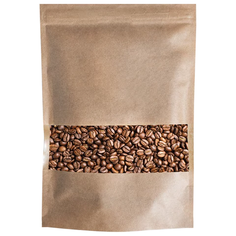 Пакет дой-пак с замком ZIP LOCK, крафт с окном 50 мм, 150х220 + 40 мм, 100 штук, 150 мкм, BRAUBERG, 700691 - МСК «Форвард»