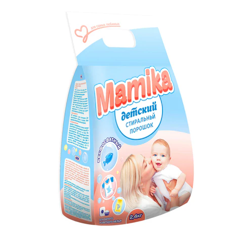 Стиральный порошок гипоаллергенный для всех типов стирки 2,4 кг MAMIKA "Детский", бесфосфатный, 595/П 608663 - МСК «Форвард»
