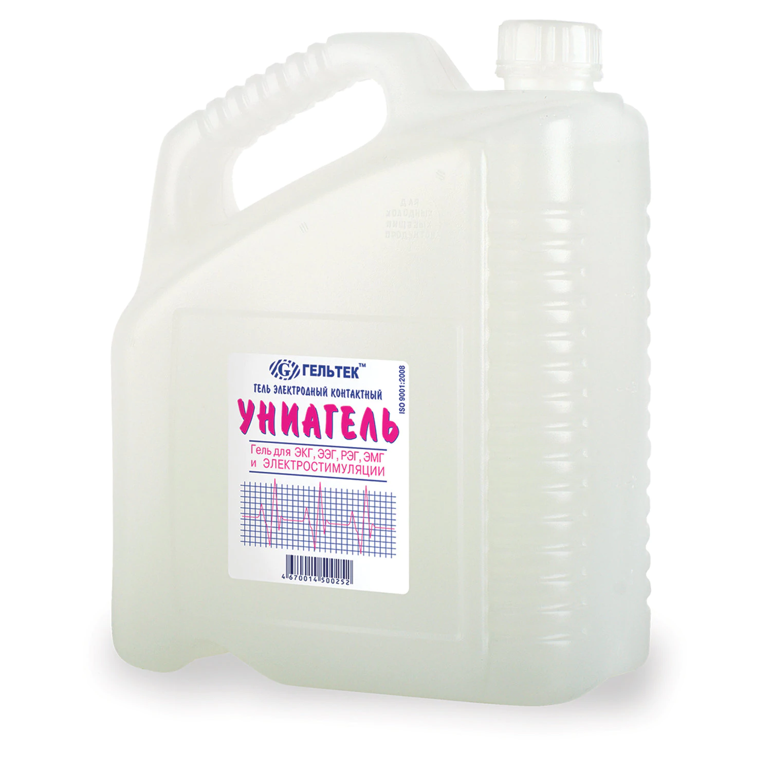 Гель для ЭКГ 5кг ГЕЛЬТЕК УНИАГЕЛЬ средней вязкости, бесцветный, 630096