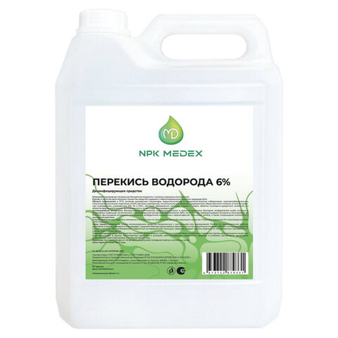 Средство дезинфицирующее перекись водорода 6%, 5 л, ЛЮИР 701547 ЧЕСТНЫЙ ЗНАК! - МСК «Форвард»