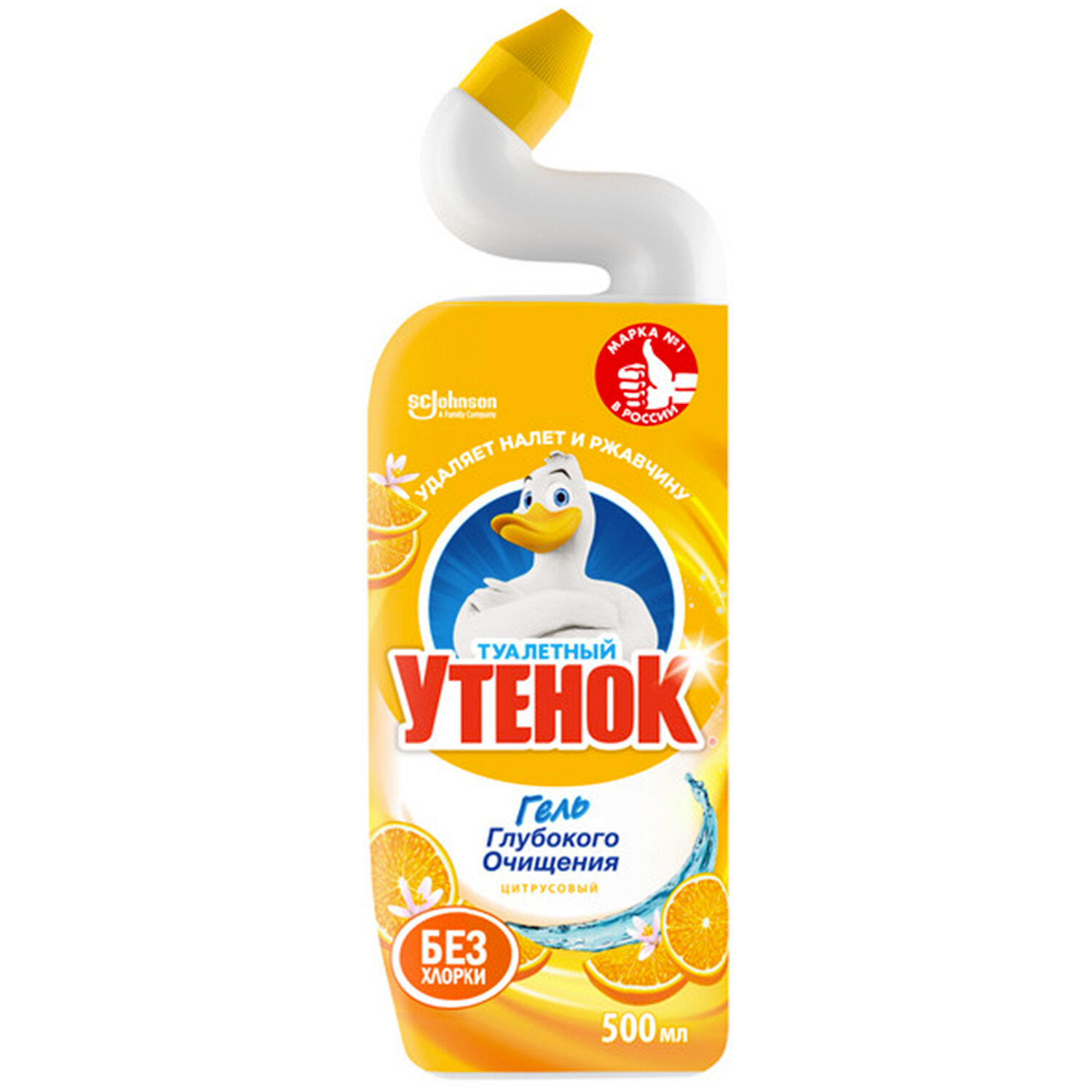Средство для уборки туалета 500мл ТУАЛЕТНЫЙ УТЕНОК "Цитрусовый", 600329