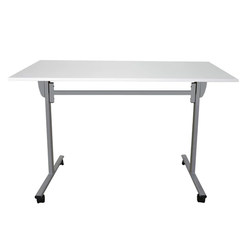 Стол складной "Эверест", 1200х600х760 мм, серый каркас, ЛДСП белая 532748 минпромторг под заказ 8 дней - МСК «Форвард»