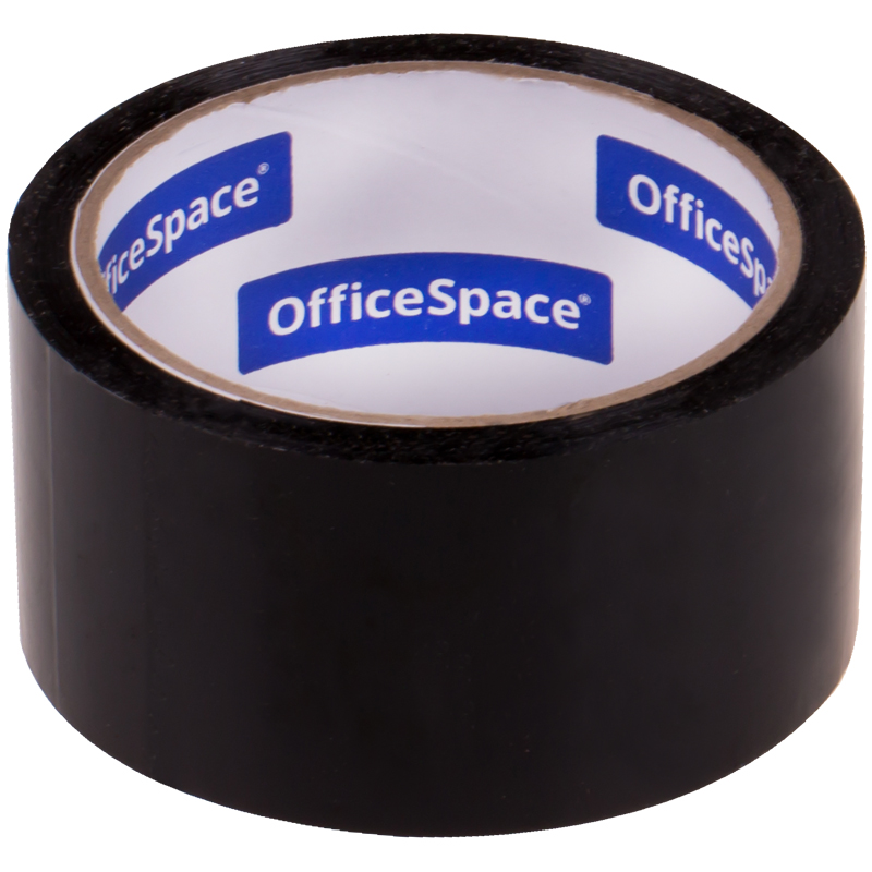 Клейкая лента упаковочная OfficeSpace, 48мм*40м, 45мкм, черная, ШК КЛ_18878 256533