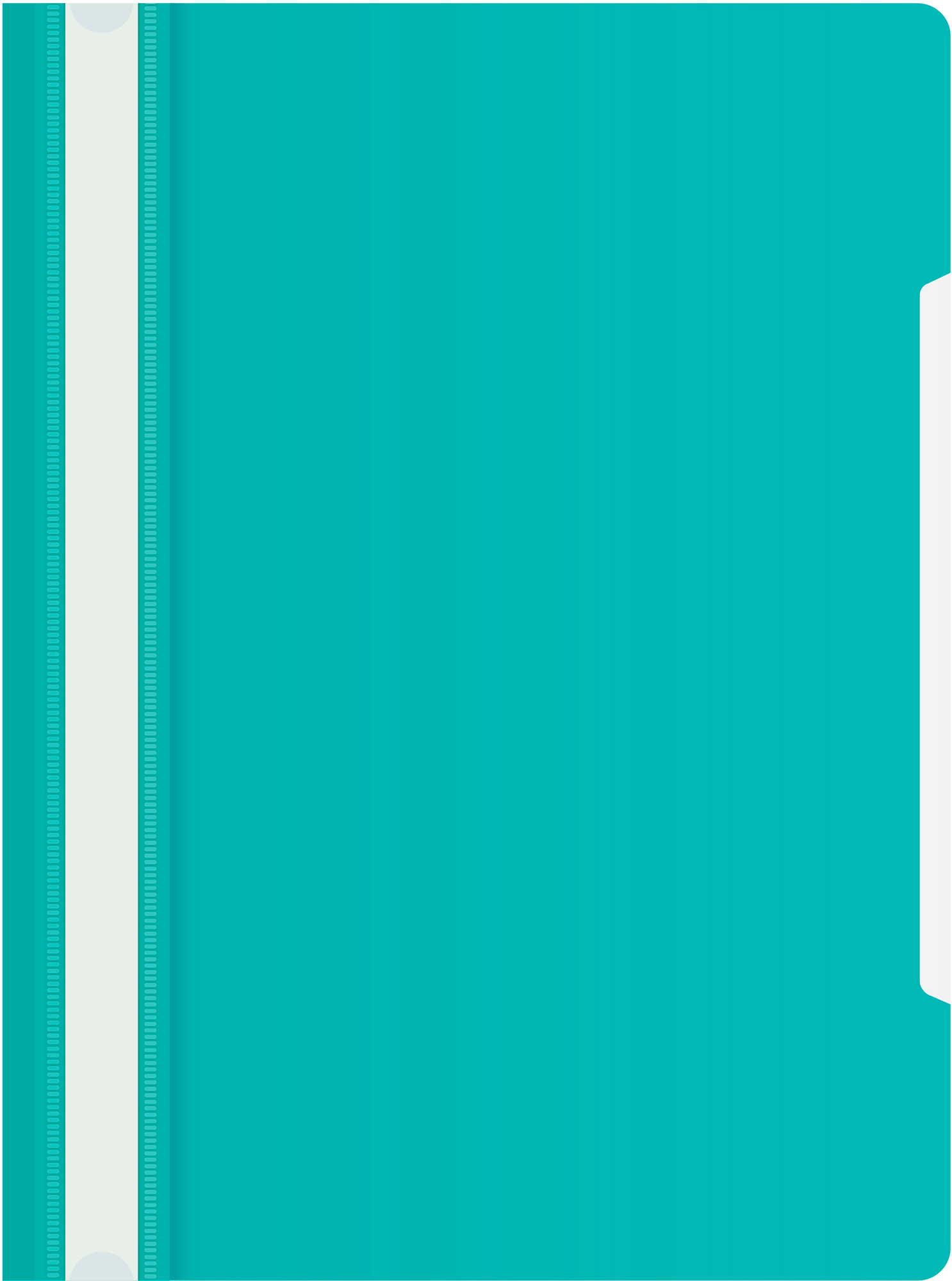 Скоросшиватель Бюрократ пластик PS20TURG A4 прозрач.верх.лист бирюзовый 0.12/0.16