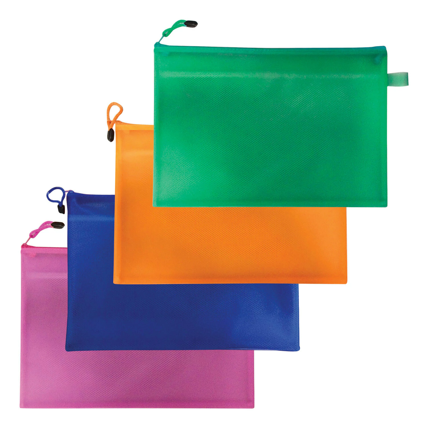 Папка-конверт на молнии А4 (335х243мм), 2 отделения, ПВХ, BRAUBERG Energy, ассорти, 223895