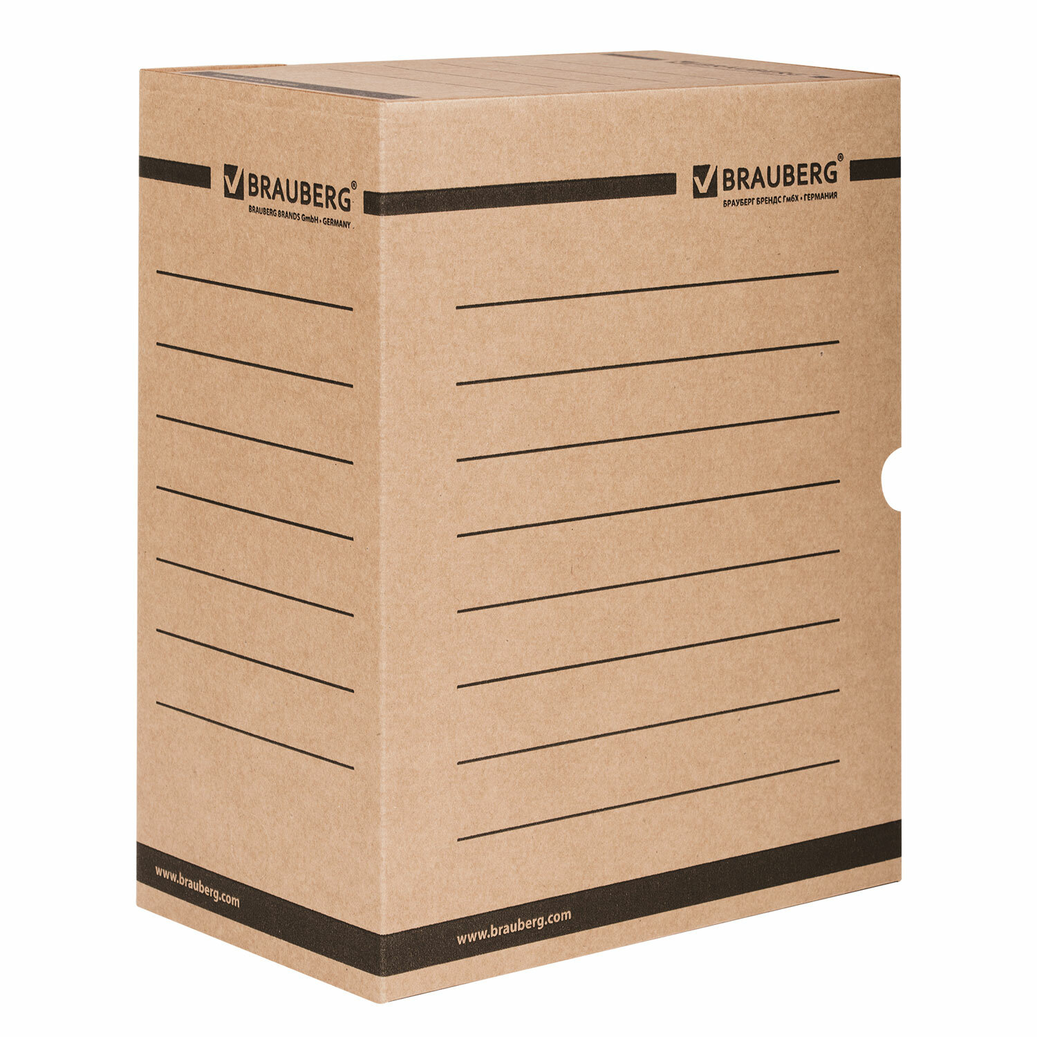 Короб архивный с клапаном А4 (260х325мм), 150мм,до1400л,плотн, микрогофрокартон,BRAUBERG,124849