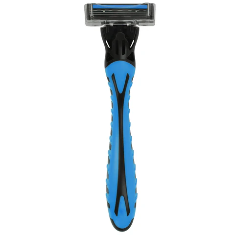 Бритвенный станок многоразовый мужской, 3 лезвия, 31 кассета, синий, X-ONE, 700024 - МСК «Форвард»