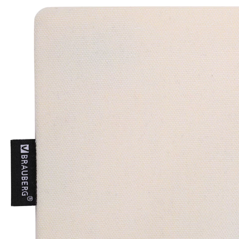 Сумка шоппер BRAUBERG PREMIUM, канвас, 40х35 см, на кнопке, карман, бежевый, "Tic-tac-toe", 271902 - МСК «Форвард»