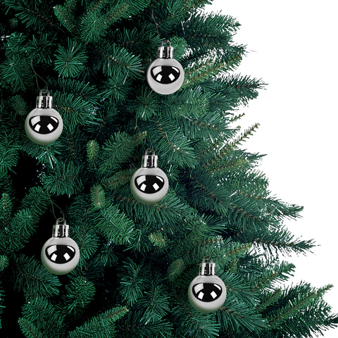 Шары ёлочные 32 шт., 2,5 см, "Tender Shine", пластик, серебристые, глянец, ЗОЛОТАЯ СКАЗКА, 592501 - МСК «Форвард»