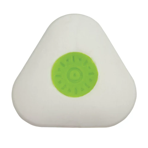 Ластик STAFF College PE-068, 35х35х10 мм, треугольный, пластиковый держатель, 228068