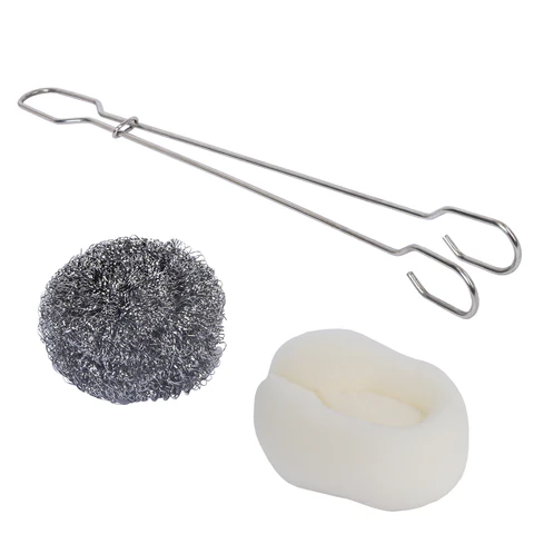 Ершик металлический 32 см кухонный для мытья бутылок и термосов, ДВЕ ГУБКИ в комплекте, LAIMA (ЛАЙМА), 700066 - МСК «Форвард»