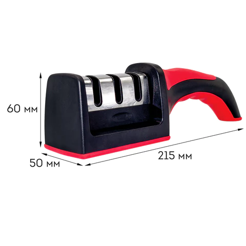 Точилка для ножей (ножеточка) ручная, трёхзонная (грубая, чистовая, шлифовка) DASWERK (ДАСВЕРК), 608134 - МСК «Форвард»