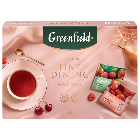 Чай GREENFIELD "Коллекция изысканного чая" ассорти 6 вкусов, НАБОР, 30 пирамидок 54,5 г, 2000-10 624522