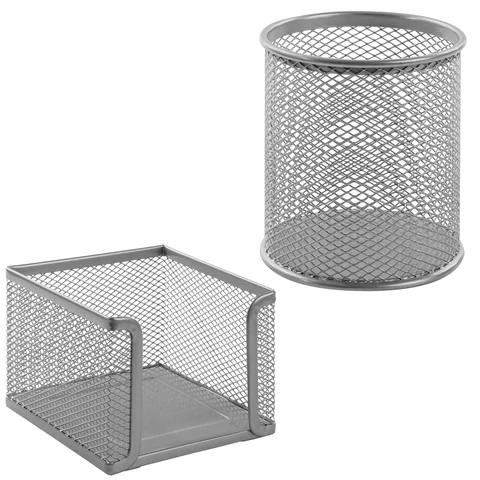 Настольный набор BRAUBERG "Germanium", 6 предметов, серебро, металл, 237986 - МСК «Форвард»