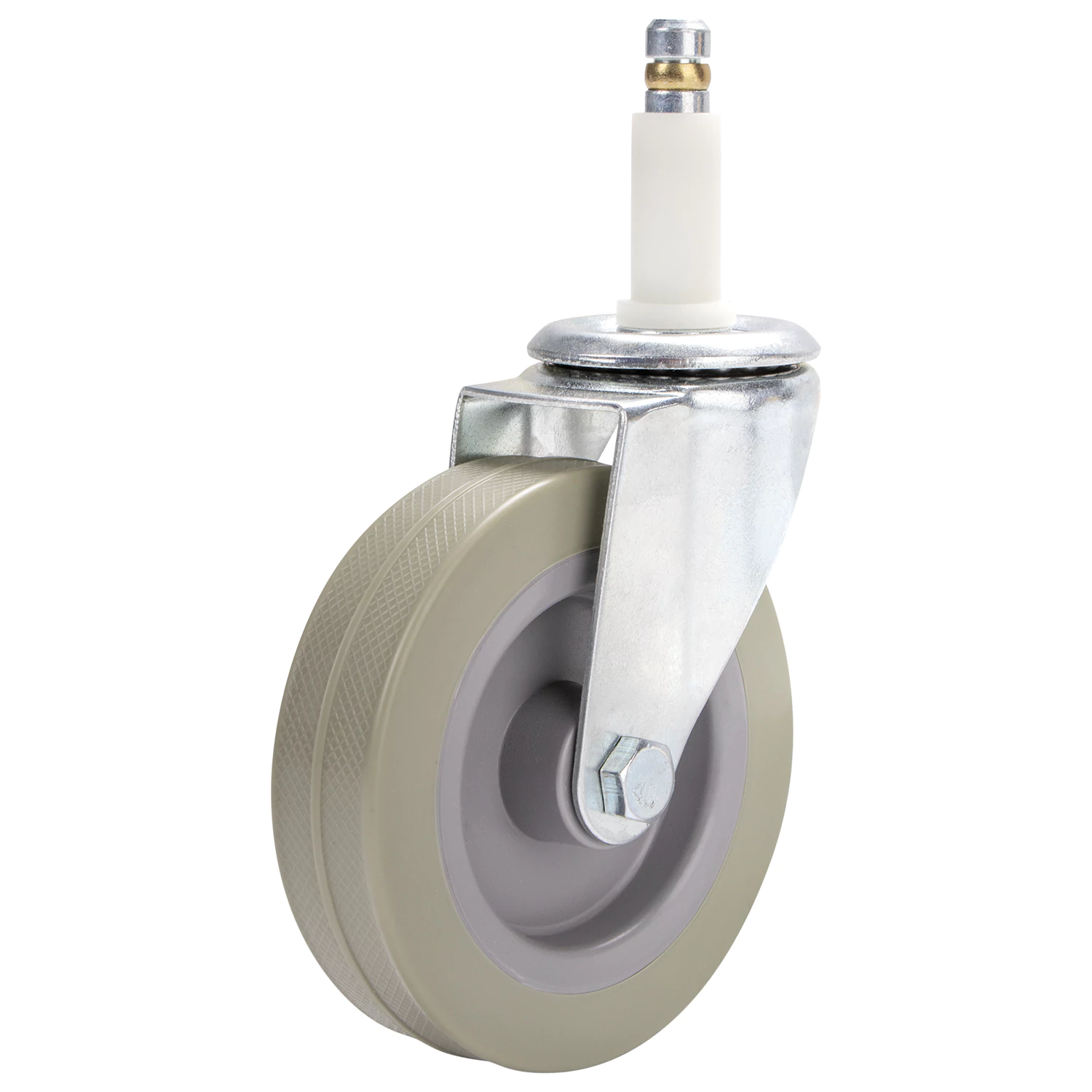 Колеса для уборочной тележки с штоком с резьбой, диаметр 75мм, КОМПЛЕКТ 4 штуки, BRABIX, 605380