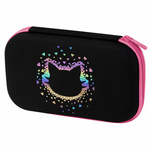 Пенал BRAUBERG SHINY, 1 отделение, 1 откидная планка, EVA, 22х13х4 см, "Pretty face", 273516