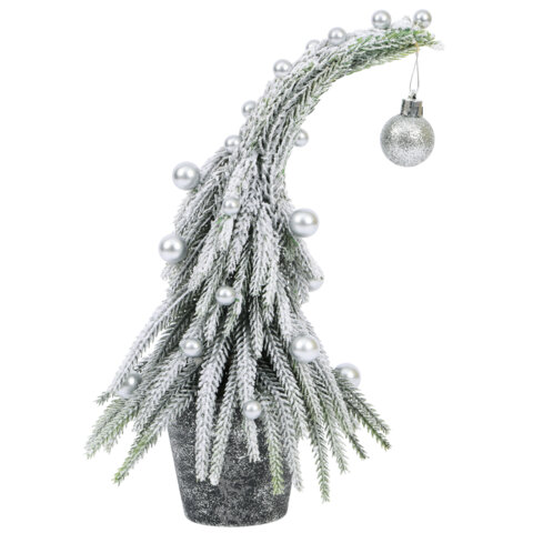 Ель новогодняя искусственная 25 см,"Елка-ГНОМ", заснеженная с декором, литой ПЭТ, ЗОЛОТАЯ СКАЗКА, 592515 - МСК «Форвард»