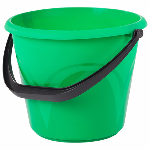Ведро 6л, без крышки, пластиковое, пищевое, с глянцевым узором, цвет зеленый, мерная шкала, LAIMA  603891
