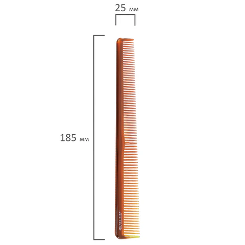 Расческа для волос, гребень 18,5х2,5 см, КОМПЛЕКТ 12шт однорядная узкая MONTE VITA (МОНТЕ ВИТА), 457427 - МСК «Форвард»