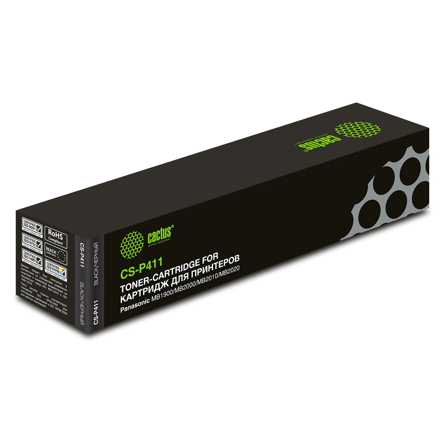 Тонер-картридж CACTUS (CS-P411) для PANASONIC KX-MB1900/2000/2020/2030, ресурс 2000 стр CS-P411 320796