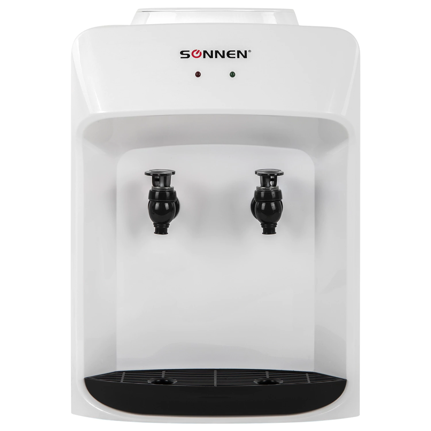 Кулер водораздатчик БЕЗ НАГРЕВА И ОХЛАЖДЕНИЯ, SONNEN TS-01WT, настольный, 2 крана, белый, 455411
