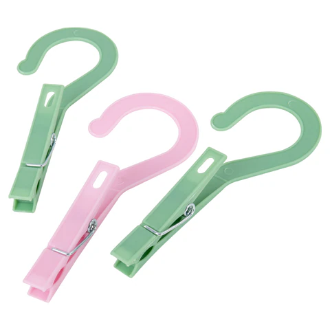 Прищепки бельевые с крючком 13 см, КОМПЛЕКТ 10 штук, пластик, ассорти, PRIMILA (ПРИМИЛА) EXTRA, 700519 - МСК «Форвард»