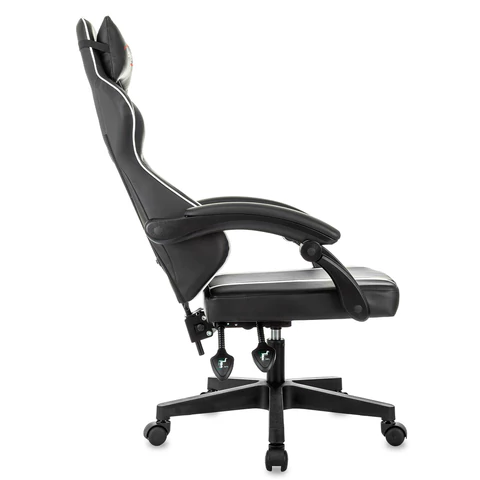 Кресло компьютерное BRABIX "Shooter GM-123", 2 подушки, экокожа, черное/белое, 533191 минпромторг - МСК «Форвард»