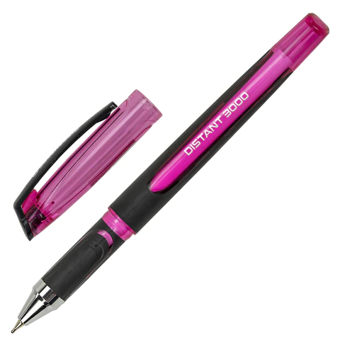 Ручка шариковая масляная BRAUBERG "DISTANT 3000", увеличенная длина письма, СИНЯЯ, корпус ассорти, линия письма 0,5 мм, 144152 - МСК «Форвард»