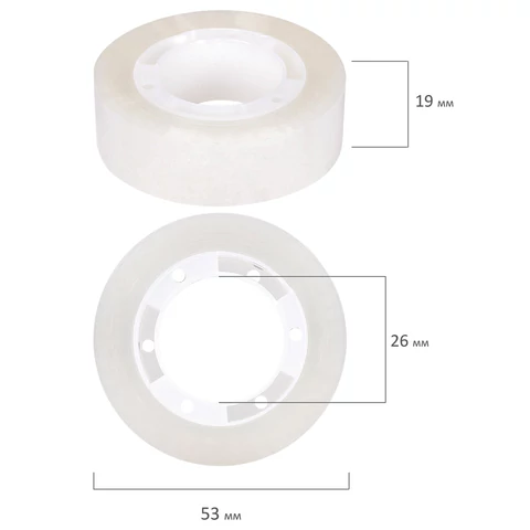 Клейкие ленты 19 мм х 33 м канцелярские STAFF CLASSIC, КОМПЛЕКТ 12 шт., прозрачные, 271261 - МСК «Форвард»