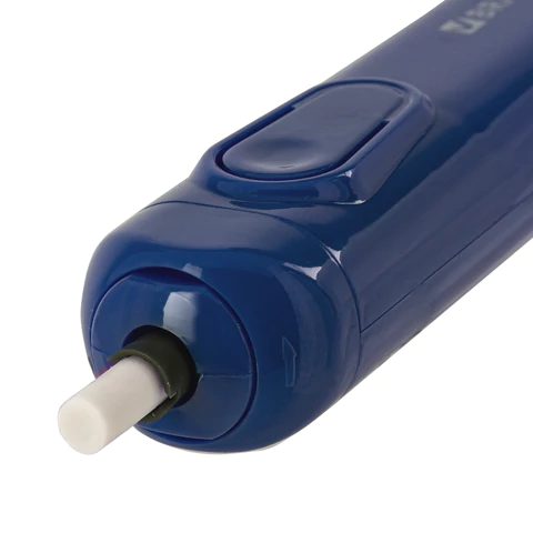 Ластик электрический BRAUBERG "JET", питание от 2 батареек ААА, 8 сменных ластиков, синий, 229616 - МСК «Форвард»