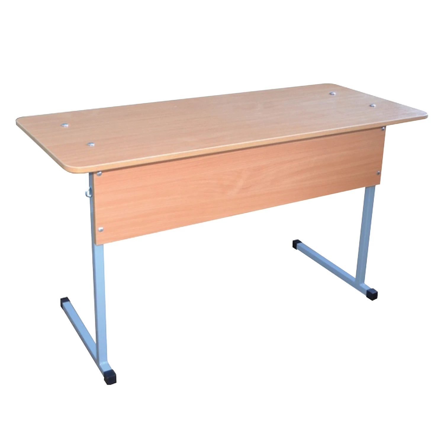 Стол-парта 2-мест. нерегулир. "Бюджет" (ш1200*г500*в760мм) рост 6, серый каркас, ЛДСП бук, 531366