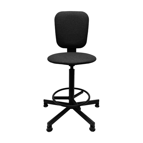 Стул кресло кассира, ресепшн РС37, на винте, без подлокотников, ткань, темно-серый 533064 - МСК «Форвард»