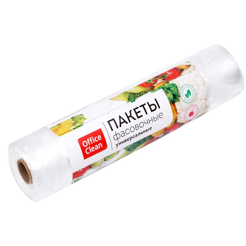 Пакеты фасовочные ПНД, 30*40см, 8мкм, OfficeClean, рулон 500шт на втулке 317617