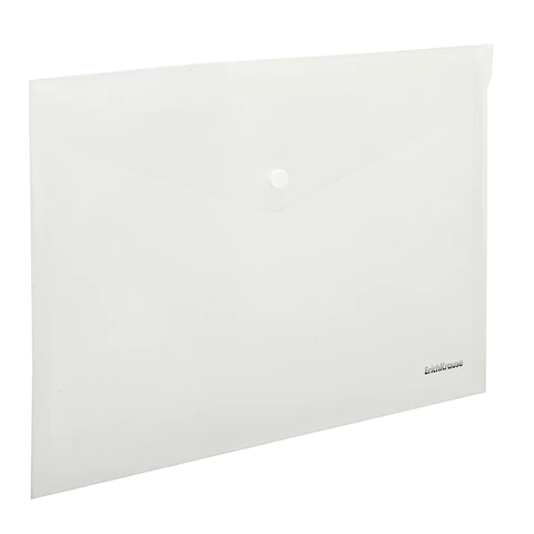 Папка-конверт с кнопкой ERICH KRAUSE "Fizzy Clear", А4, до 120 листов, прозрачная, 0,12 мм, 50172 272920  - МСК «Форвард»