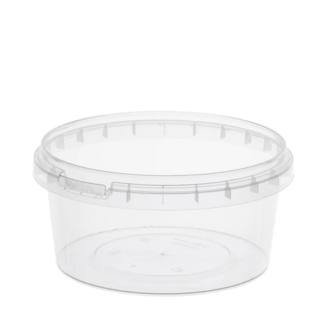 Банка с крышкой 500 мл, КОМПЛЕКТ 225Шт пластиковая под пресервы с контрольным замком, диаметр 122 мм, ВЗЛП, 1215КП 609216