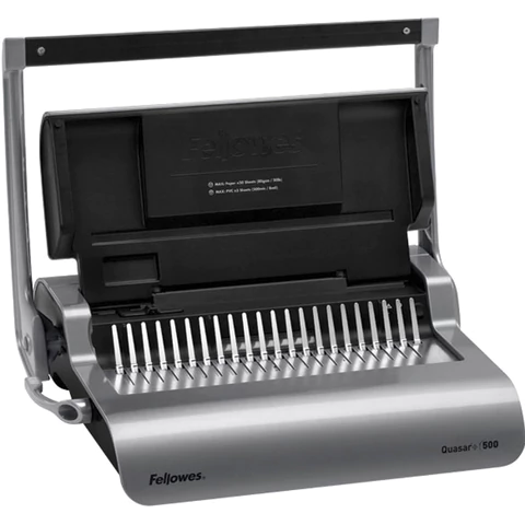 Переплетная машина для пластиковой пружины FELLOWES "QUASAR+", пробивает до 25 л., сшивает до 500 л., FS-56277 530883  - МСК «Форвард»