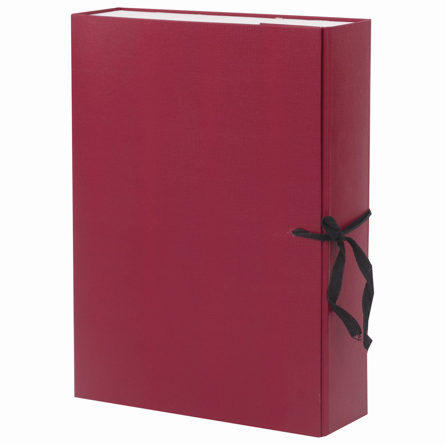 Короб архивный А4 (240х330мм), 70 мм, 2 завязки, бумвинил, до 600 листов, бордовый, BRAUBERG, 122036