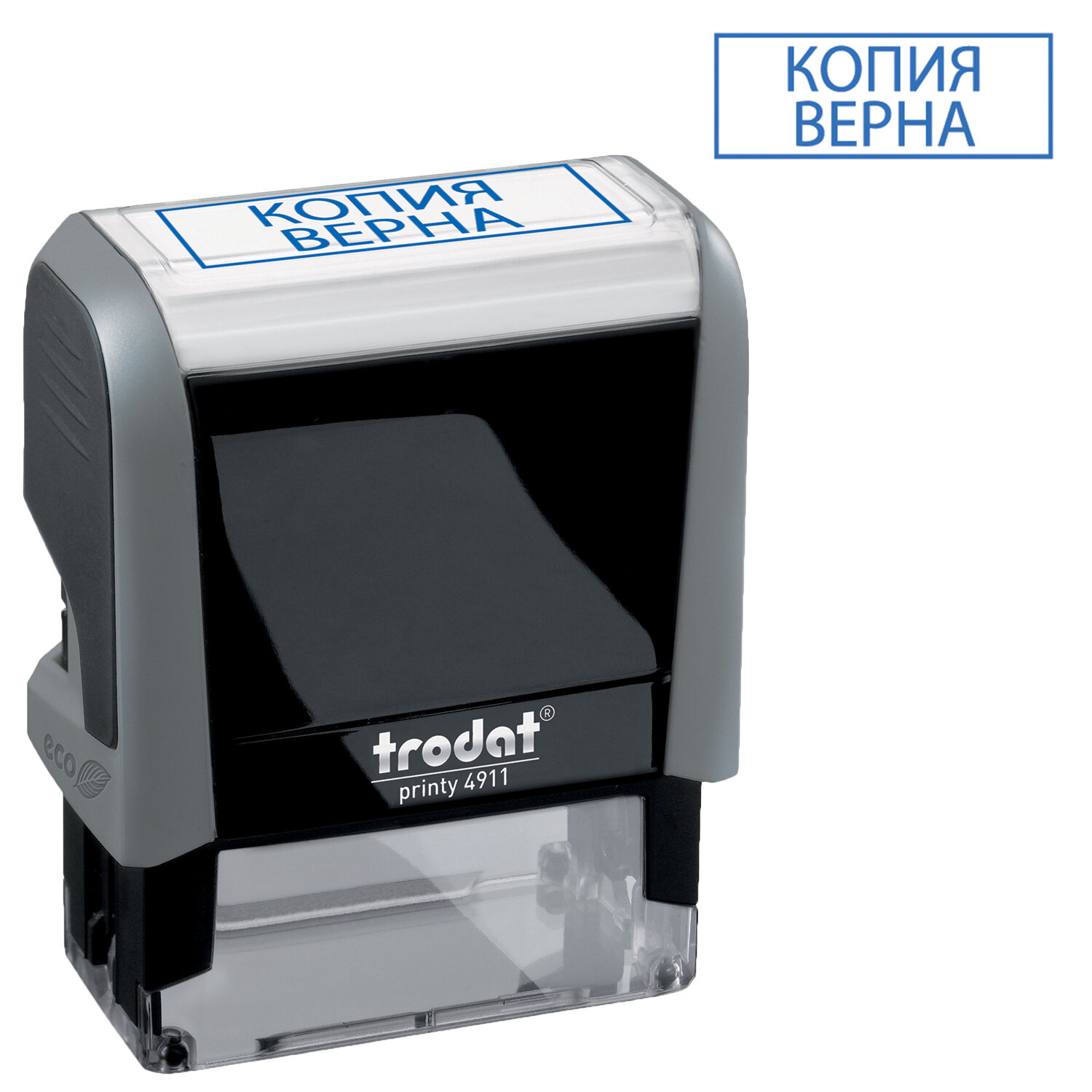 Штамп стандартный "КОПИЯ ВЕРНА" , оттиск 38*14мм синий, TRODAT 4911P4-3.45 4911-3.45 231034
